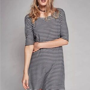 Free People We The Free Black & White Striped Dress Size XS